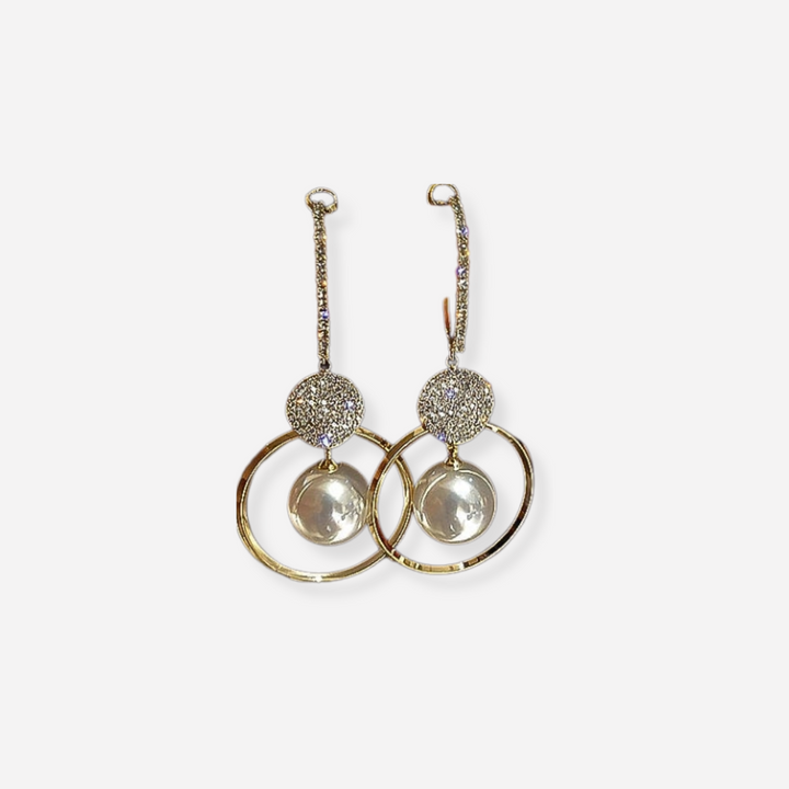 Zerra Luxe Cultured Pearl & Zirconia Earrings