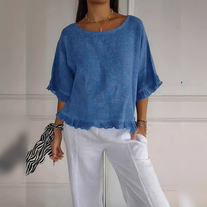 Hensley - Elegant V-Neck Blouse