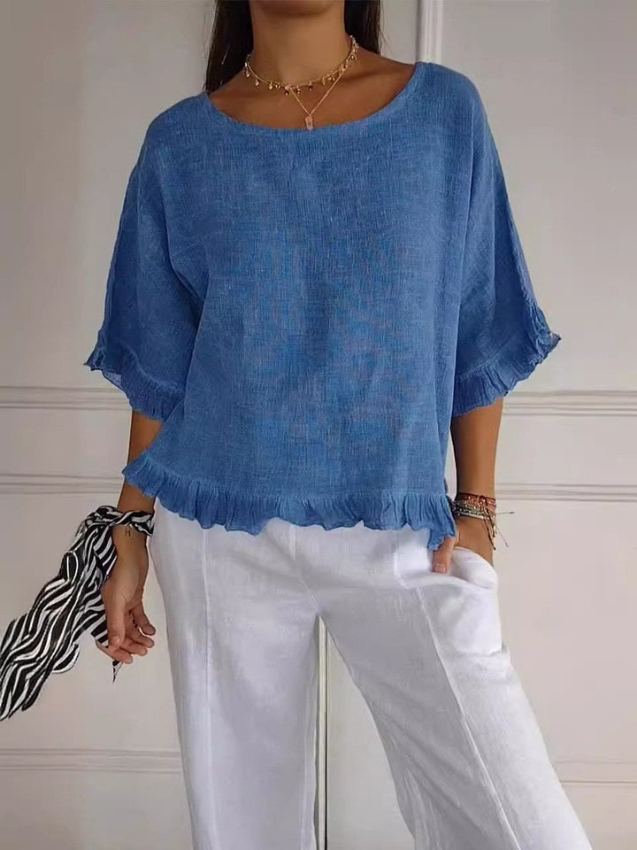 Hensley - Elegant V-Neck Blouse
