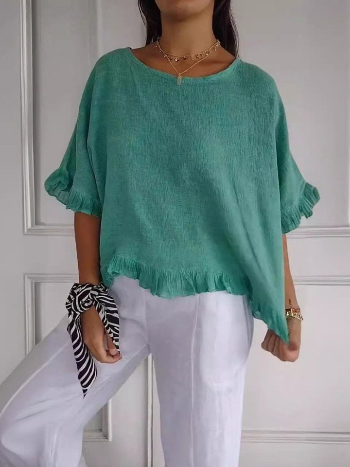Hensley - Elegant V-Neck Blouse