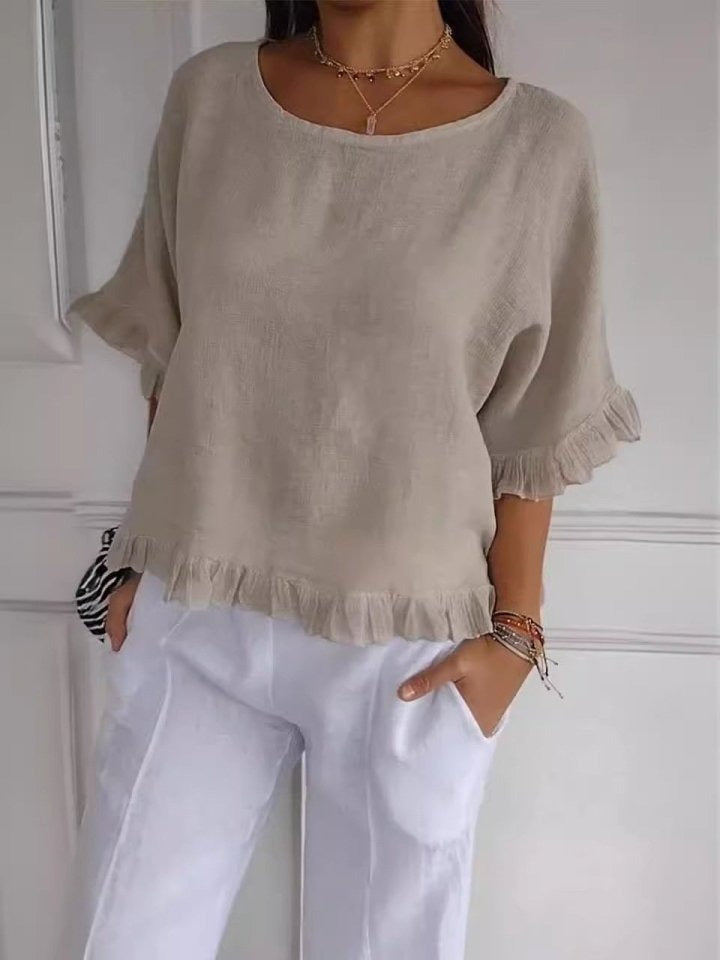 Hensley - Elegant V-Neck Blouse