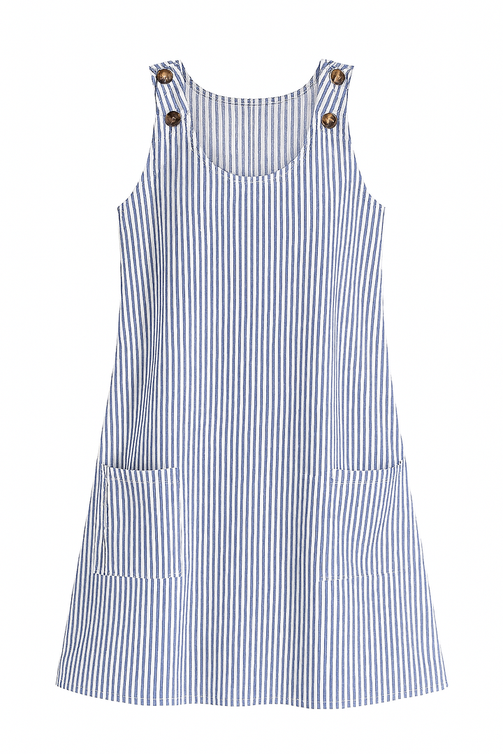 Felicia - Sleeveless Striped Pocket Dress