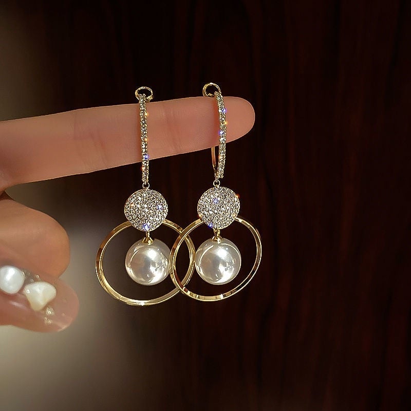 Zerra Luxe Cultured Pearl & Zirconia Earrings