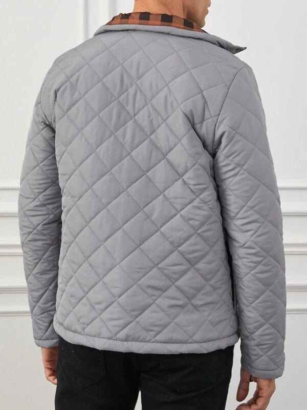 Men's Quilted Puffer Jacket - Insulated Winter Outerwear