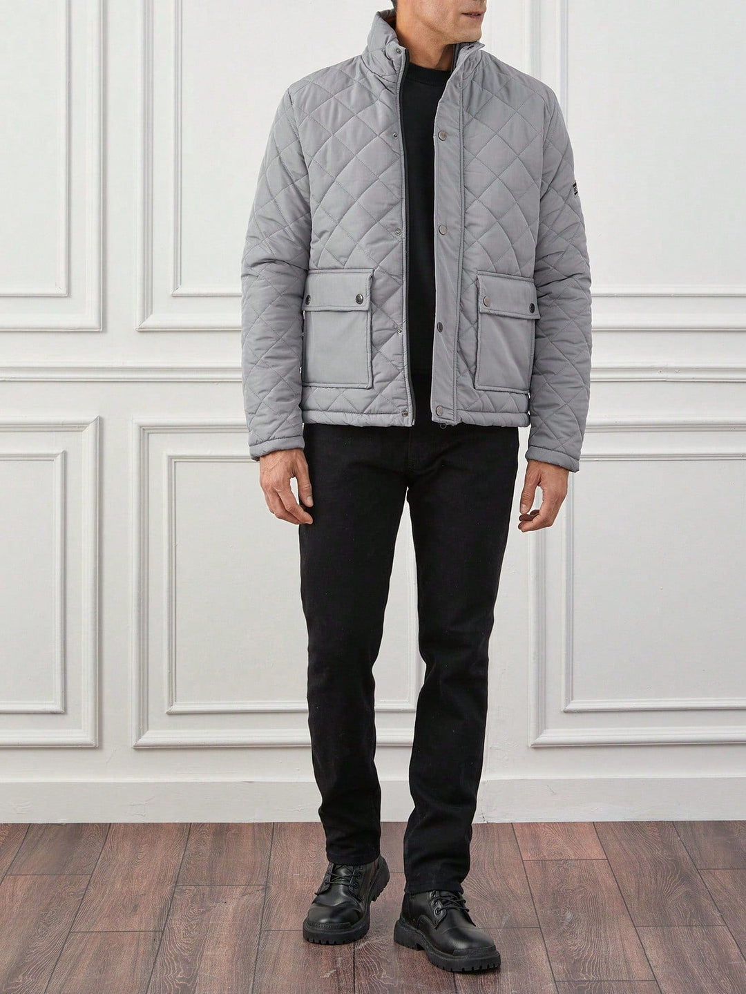 Men's Quilted Puffer Jacket - Insulated Winter Outerwear