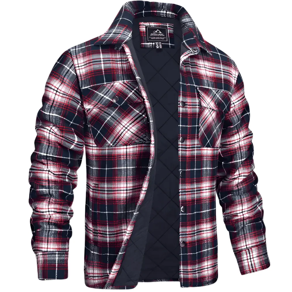 Men's Quilted Shirt Jacket for Outdoor Layering and Style