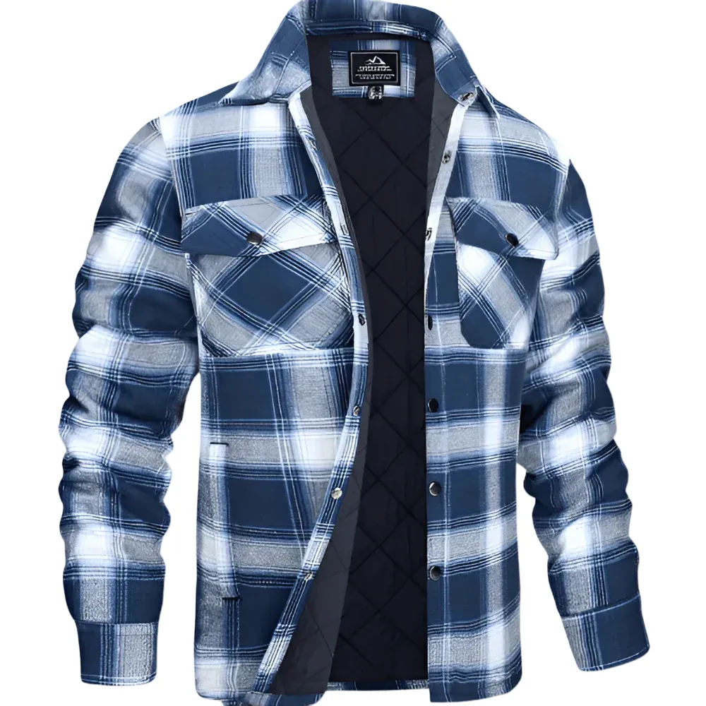 Men's Quilted Shirt Jacket for Outdoor Layering and Style
