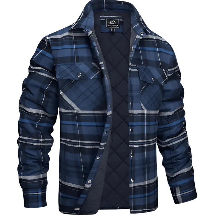 Men's Quilted Shirt Jacket for Outdoor Layering and Style