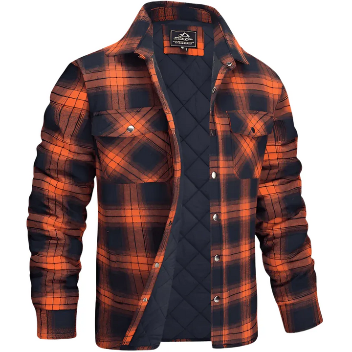 Men's Quilted Shirt Jacket for Outdoor Layering and Style