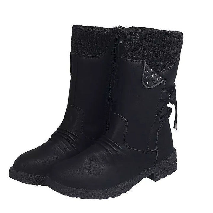 Svea - Retro Thick Heel Winter Boots